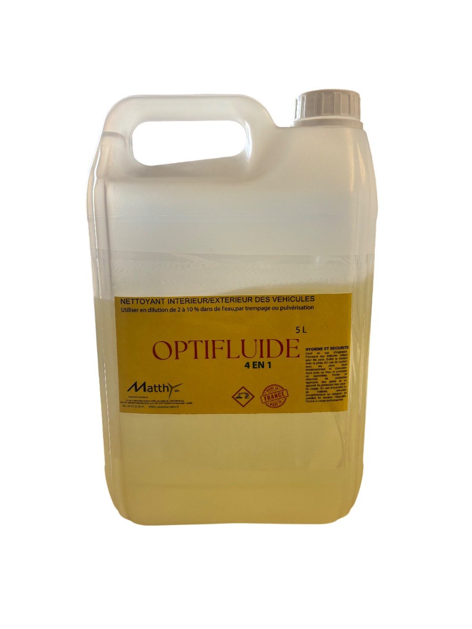 OPTIFLUIDE - Nettoyant, dégraissant, détachant des intérieurs de véhicules