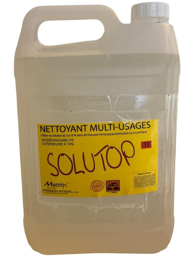 SOLUTOP – Nettoyant multi-usages professionnel pour toutes les surfaces lavables