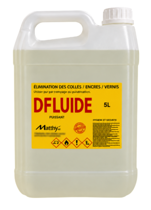 DFLUIDE - Éliminateur professionnel de colles, encres, vernis et résidus adhésifs